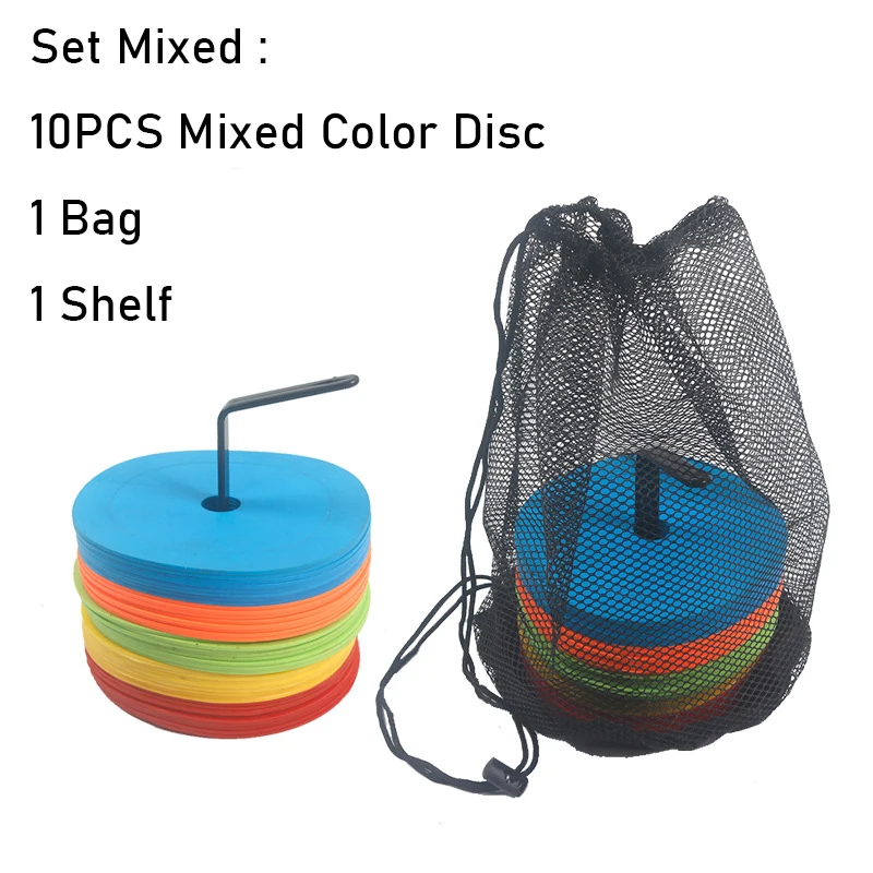 Disque marqueur de cônes plats de football, 10 pièces, marqueurs d'entraînement d'agilité de vitesse de sport de basket-ball, équipement d'entraînement Portable indéformable: jaune clair