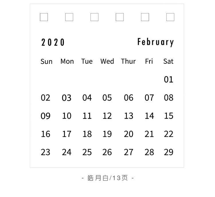 2020 novo calendário de parede calendário 365 dias contagem regressiva calendário novo chegam: White