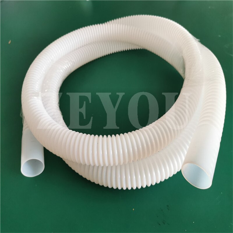 Tubo corrugado flexible de plástico PTFE F4, blanco, 10x12mm