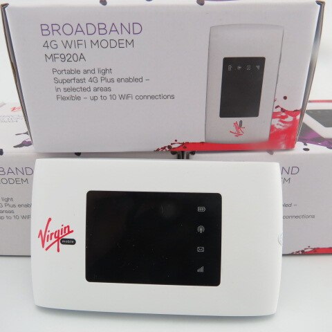 Virgin förbetalt mobilt bredband 4g router wifi modem zte  mf920a