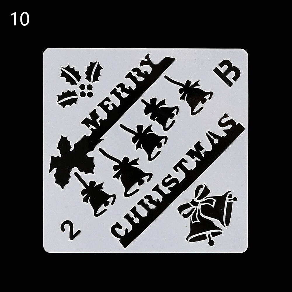 1Pc Christmas Theme Layering Stencils For Walls Painting Scrapbooking Stamp Album Decor Embossing Paper Card Template DIY Craft: 10