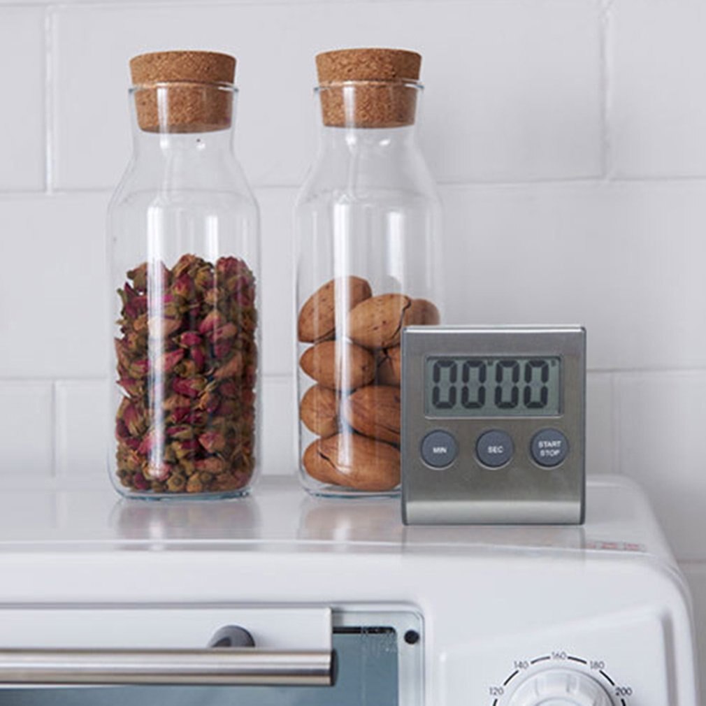Digital Timer Abs Minute Second Timer LCD Digital Screen Kitchen Timers For Cooking Clock And Sport Accessories