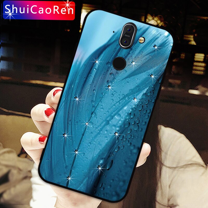 Bling Kristall Strass Fall Für Nokia 9 PureView 7 Plus X71 Luxus Capa Diamant Abdeckung Für NOKIA 8 Sirocco