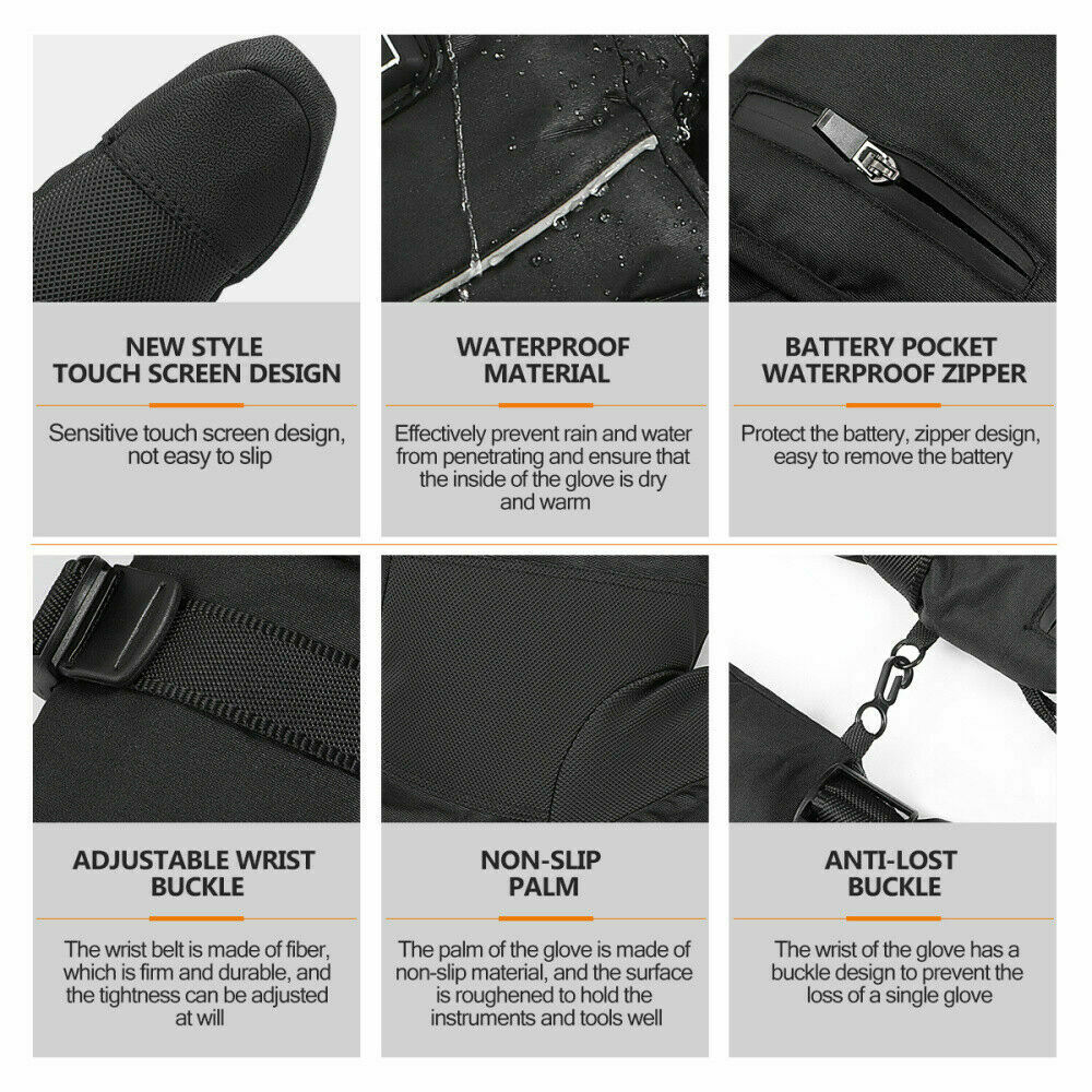 Waterdichte Elektrische Verwarmde Handschoenen Verwarmde Fietsen Warm Verwarming Skiën Handschoenen Usb Powered Verwarmde Handschoenen Riding Winter Handschoenen
