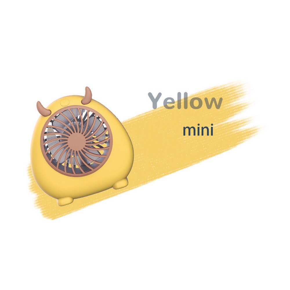 Handheld Student Fan, Stille Bureau, Usb Oplaadbare, Op De Tafel, Populaire , Mini Ventilator Met Lanyard Koeler: Yellow