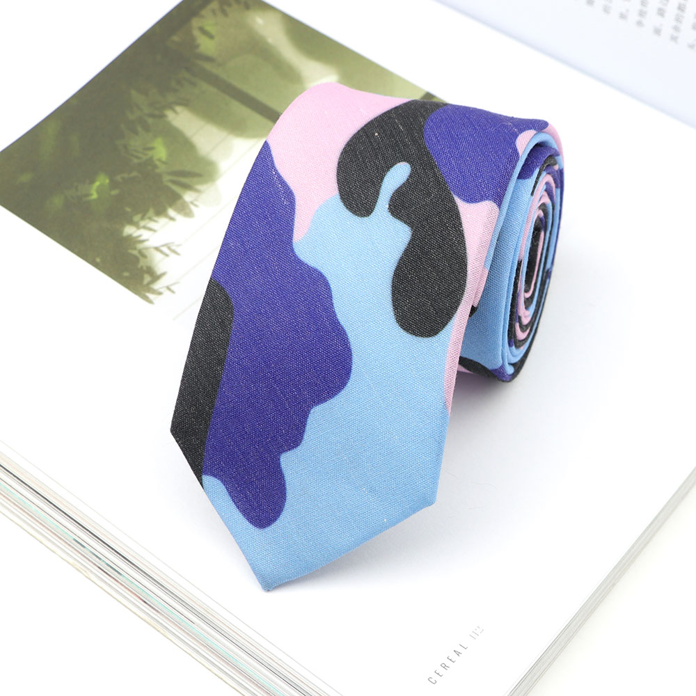 Cravate de Camouflage en coton et Polyester pour homme, nouveauté classique, noir, bleu, vert, militaire, costume de fête de mariage: 10