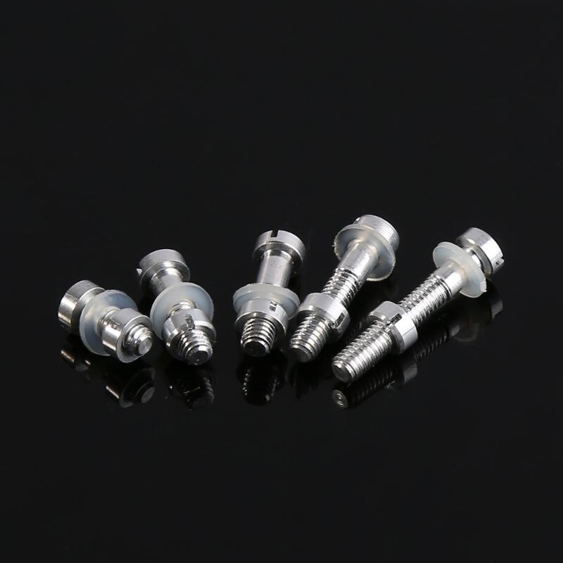 6 Stks/zak Universele Draaitafel Headshell Cartridge Montage Kit Duurzaam Metalen Schroeven Bouten Moeren Ringen Accessoires