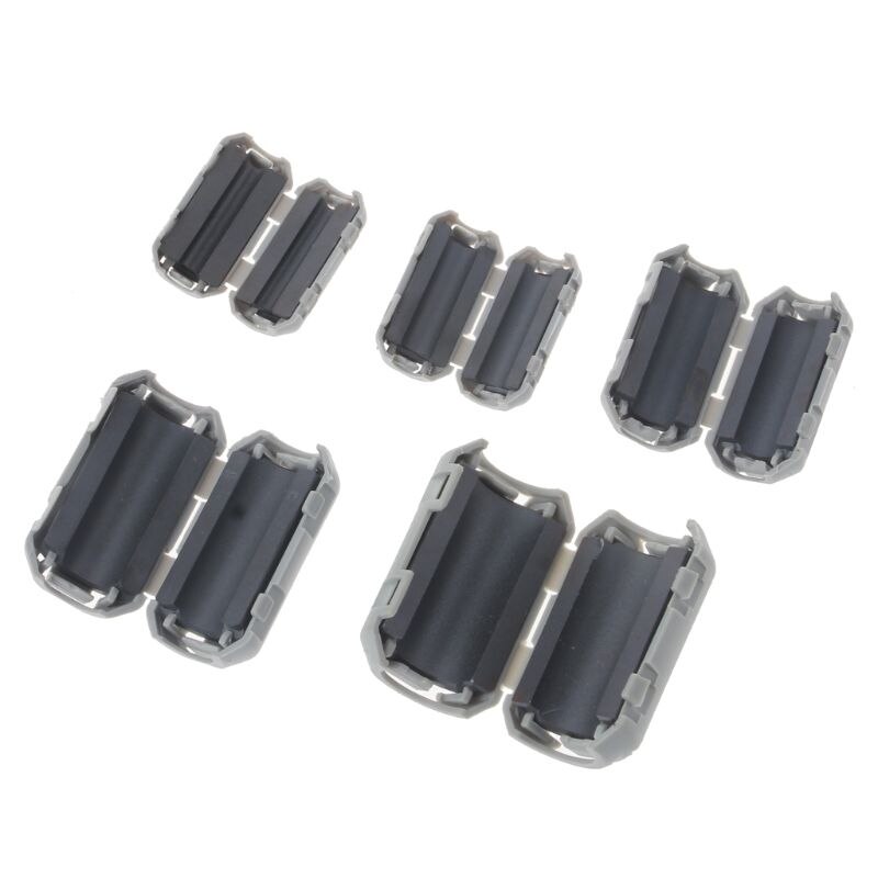 Clip-auf Ferrit Drossel Ring Kabel RFI EMI Lärm Schalldämpfer Filter Kabel Clip R9UF