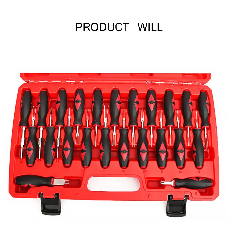 23 Pcs Universal Automotive Terminal Release Tool Set Removal Tools Car Power Cord Pressure Clip Pin Extractor Kit