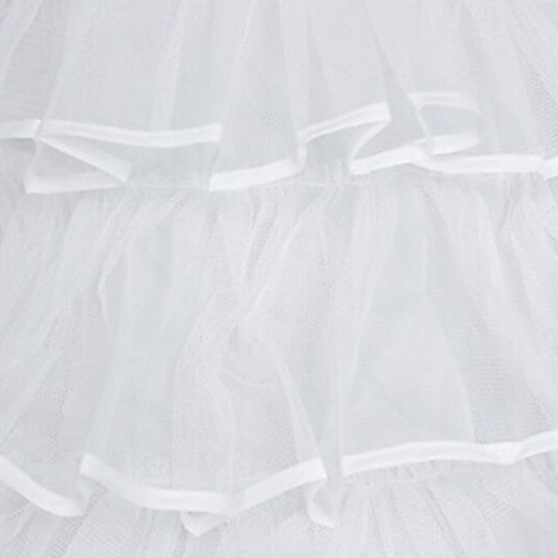 Falda corta de malla dura blanca para mujer y niño, tutú de doble capa para chica, vestido de boda semitransparente