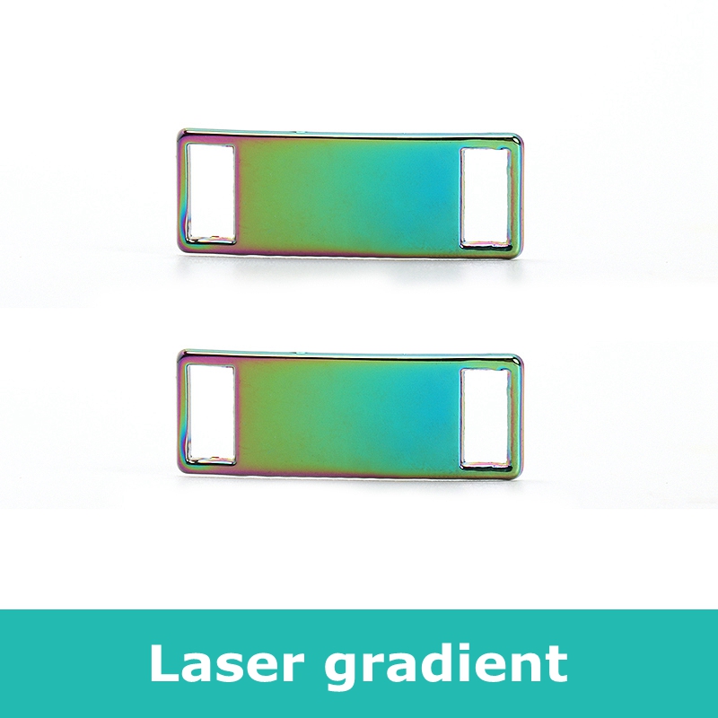 A-J01 Schnürsenkel Schnalle Schuhe Dekorationen Sneaker Bausätze Metall Schnalle Stilvolle und Geeignet für Alle Arten von Flache Schnürsenkel 15 Farben: Laser- Gradient