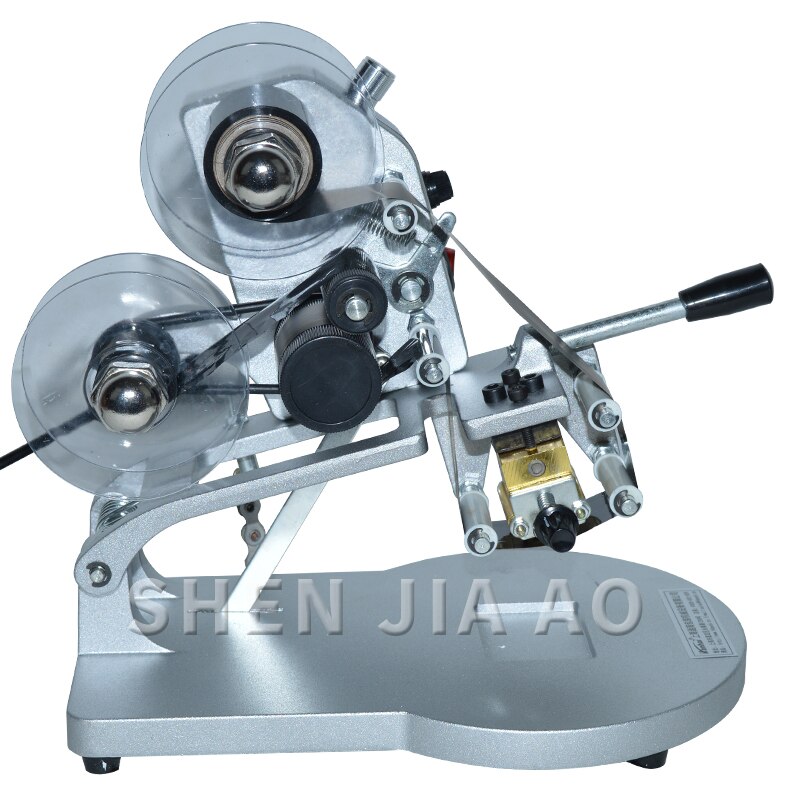 DY-8 Portable Label Printer Machine 220V Manual Foil Stamp Date Coder Ribbon Coding Machine 130W Label Printer Machine 1PC