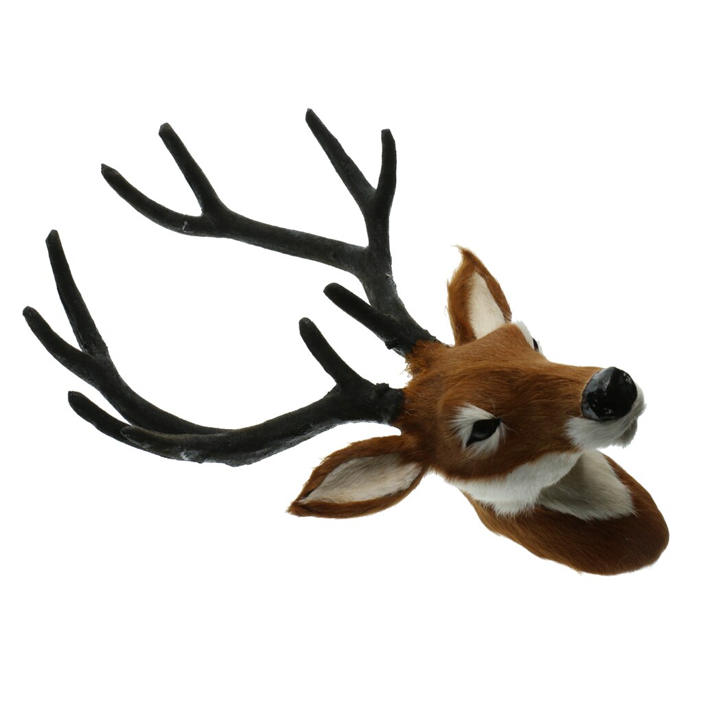 Simulation Realistic Deer Head Wall Statues Sculptures Hanging Decor Crafts