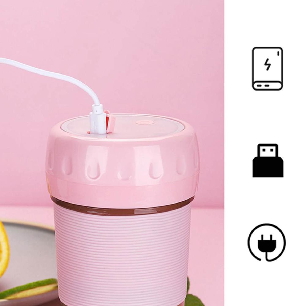 300ml Mini Electric Fruit Juicer Glass Portable Handheld Smoothie Maker Blenders Bottle Mixer USB Rechargeable For Home Travel