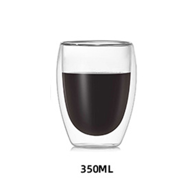 Taza térmica de doble capa resistente al calor, vaso en forma de huevo para beber café, Cocina, tazones, -V12: 350ml