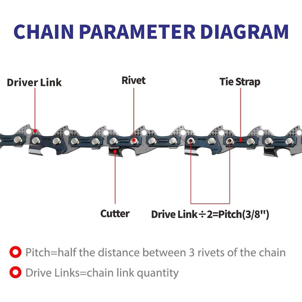3/8 " lp för stihl 14 -tums motorsågskedja för stihl 017 ms171  ms170 & km-ht  ht130 trädgårdsverktygstillbehör