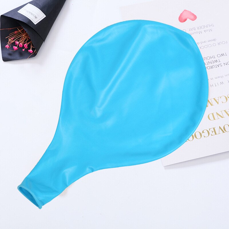 1 Pcs 36 Inch Kleurrijke Grote Latex Ballonnen Helium Inflable Blow Up Giant Ballon Bruiloft Verjaardag Ballon Decoratie: Sky blue