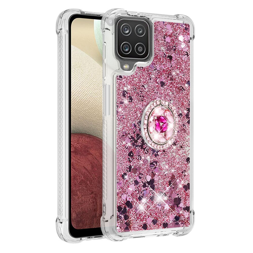 For Samsung Galaxy A 12 A12 A32 5G A52 4G 5G A72 4G 5G rhinestone ring buckle Anti-collision quicksand case cover coque casing: for SM A12 case / 3