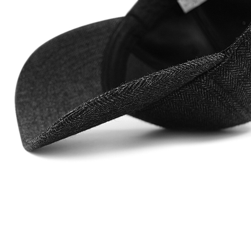 56-60cm 61-68cm bot heren grote maten vilten baseballpetten vader winter warme wollen snapback pet mannelijke oversized sportpetten