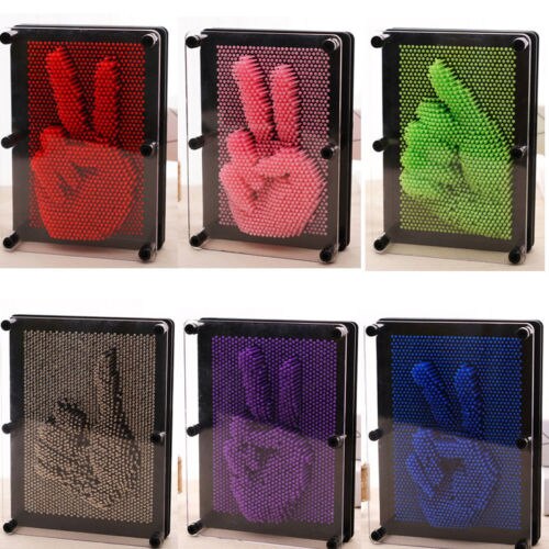 Pudcoco 1Pcs Funny Vingerafdruk Naald 3D Clone Pin Art Plastic Speelgoed Voor Kinderen Kerstcadeau Decor Bebe Craft willekeurige Kleur