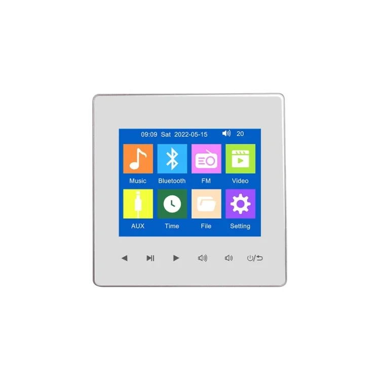 Wzmacniacz Ścienny Bluetooth - 4 Kanały 100W - System Kontroli Muzyki w Tle - Panel Audio do Sufitu: Czerwony