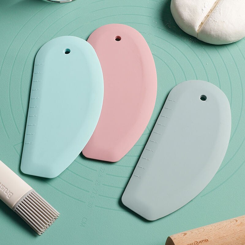 Flexible Silicone Bowl Scraper Pastry Best Bench Scraper For Cakes Kitchen Aid Food Scraper For Dish Pan Bowl Dough Tools