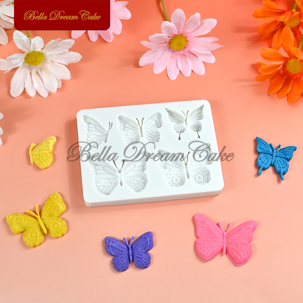 Mini Schmetterling Silikon bilden 3D Fondant Schokolade bilden DIY Tonne Modell Hochzeit Kuchen Dekorieren Werkzeuge Küche Backformen