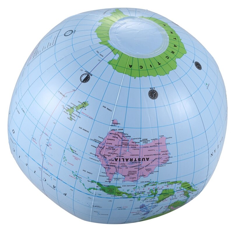 2X Inflatable Toy Globe Tellurion Training Geography Map Balloon Water Ball 40 Cm