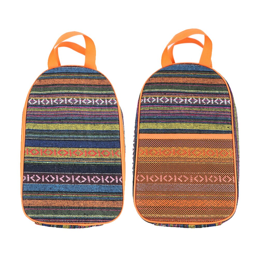 Bolsa de almacenamiento para utensilios de cocina, utensilio organizador portátil para viajes al aire libre, cubertería de acampada: Ethnic style