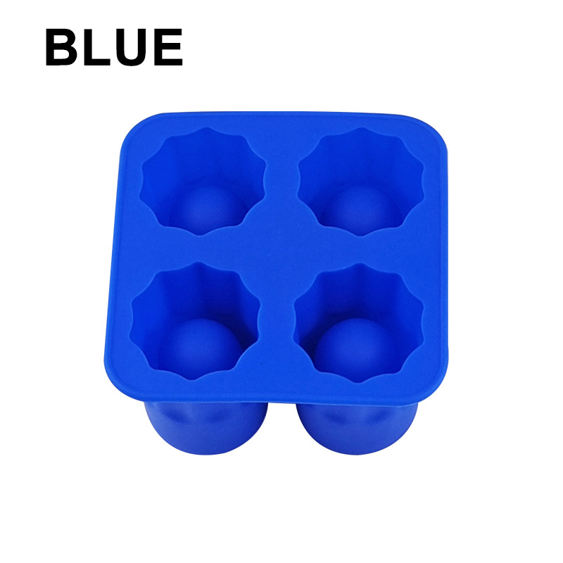Ice Cup Cube Tray Mold Makes Shot Glasses Ice Mould Novelty Ice Cube Tray Summer Drinking Tool Ice Shot Glass Mold: PURPLE