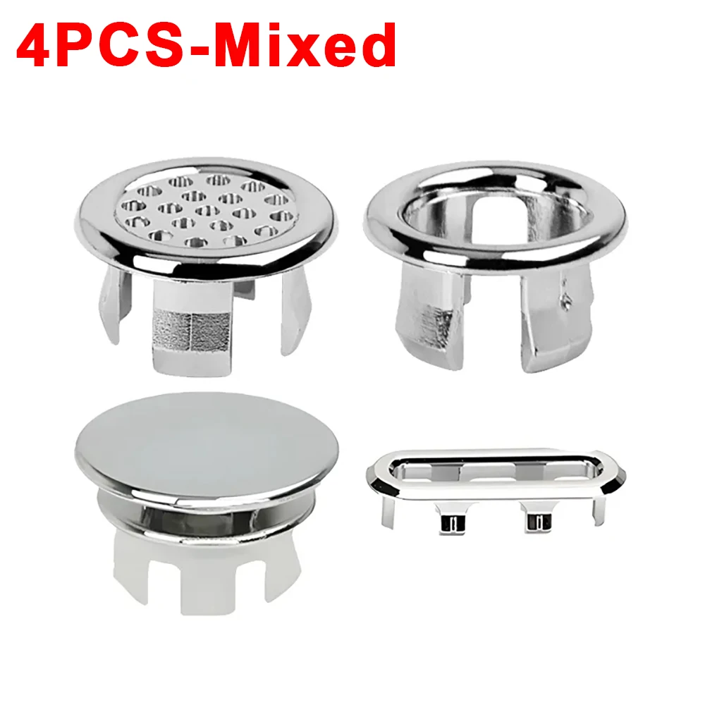 4 Uds cocina baño lavabo Circular desbordamiento cubierta de drenaje decoración bañera fregadero agujero desbordamiento hueco lavabo desbordamiento: Bronce verde