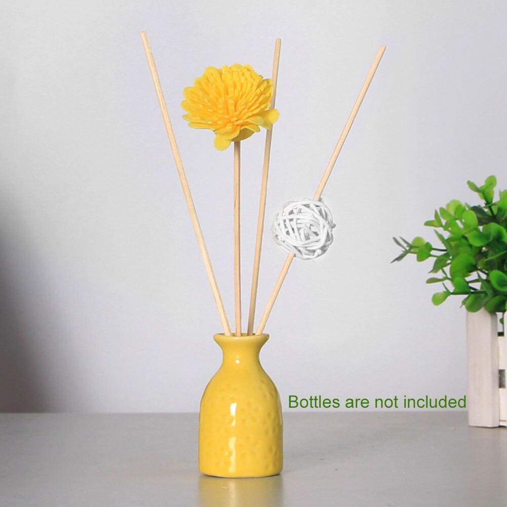 4 stk tre bryllup parfyme rotting kunstig blomst luftfrisker aroma borddekor siv diffuser stav erstatning refill