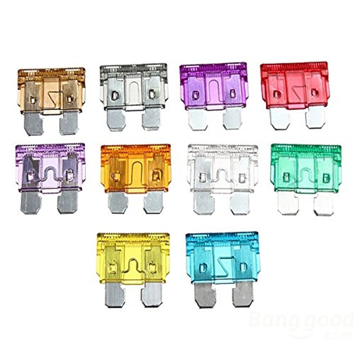 100 stk automatisk bil standard sikring 2a 3a 5a 7.5a 10a 15a 20a 25a 30a 35a