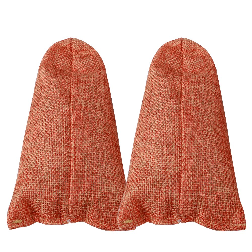 2 Pcs Bamboo Charcoal Bags Shoe Stoppers Expansion Deodorant Package Air Purification Bag: Orange