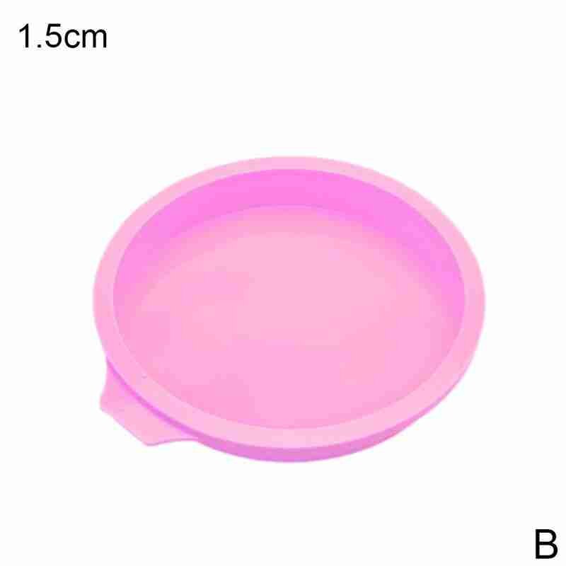 6 Inch Non-Stick Silicone Round Rainbow Cake Mold Baking Pan Set Silicone Pizza Mold For Rainbow Cake Fondant Decoration Tools: Chocolate