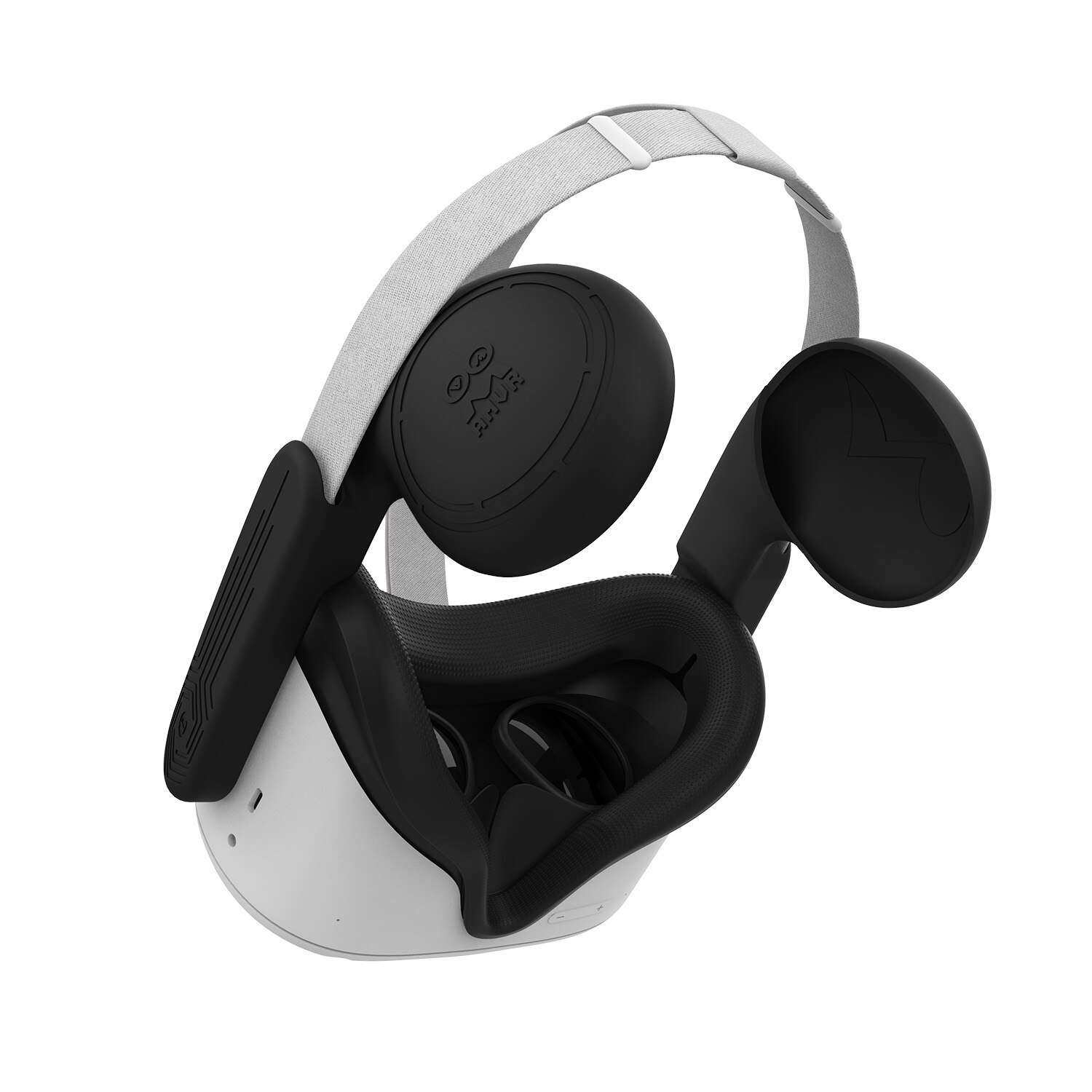 Siliconen Oorwarmers Voor Oculus Quest 2 Eye Mask Cover Vr Headset Verbeterde Headset Geluid Gezicht Pad Kussen Voor oculus Quest 2: blue
