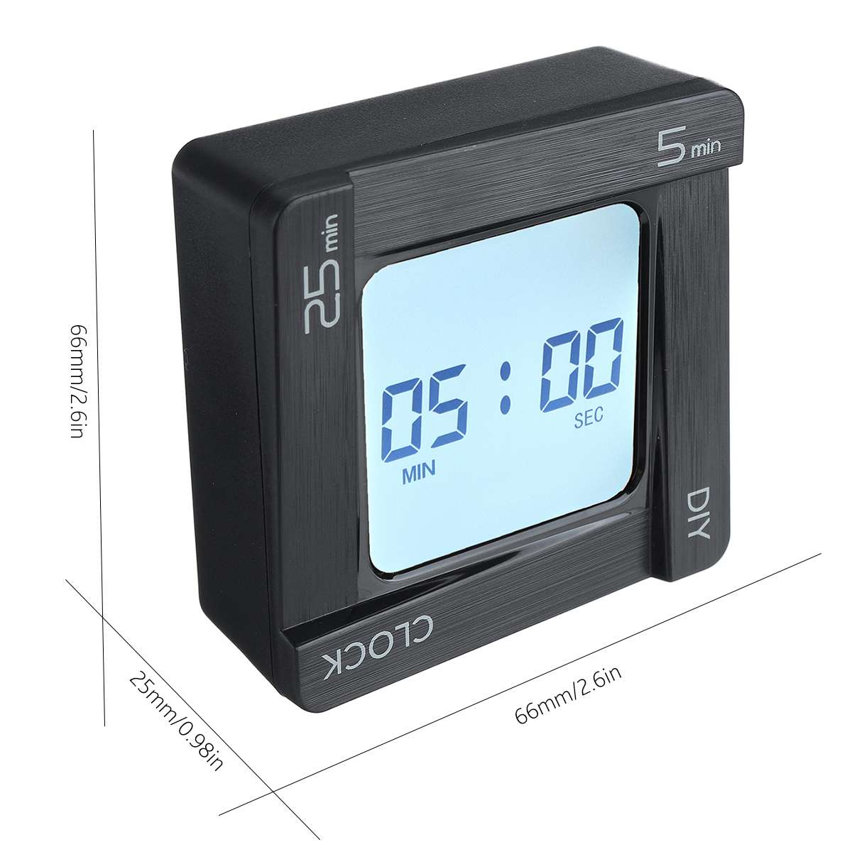 7 Color Digital LCD Alarm Clock Flip Vibration Reminder Timer Snooze Countdown Quartet Alarm Clock DIY Time Management