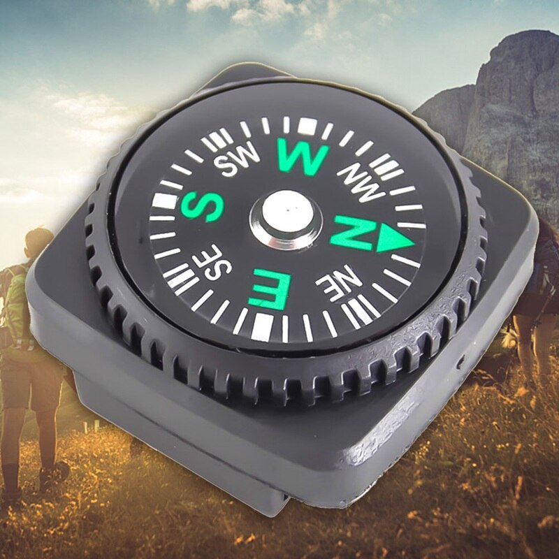 Mini Watch Strap Button Compass for Paracord Bracelet Survival Mini Pocket Compass Outdoor Hiking Camping Accessories