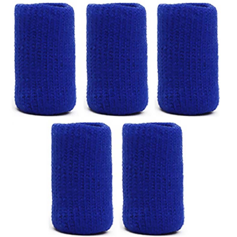 Basketball Stretchy Protector Finger Covers Gym Fitness Support Sport Protective Band Wraps Guards Cover Aid: Type2 Blue 5Pcs