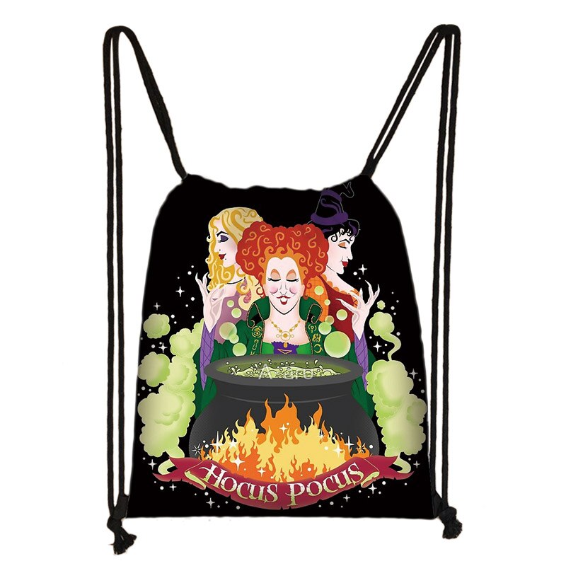 Honkus ponkus heks eend trekkoordtas halloween dames opbergzakken hocus pocus rugzak meisjes snoepboek tas