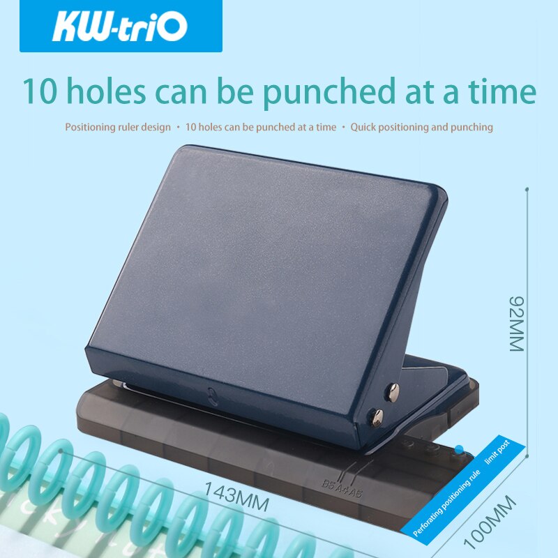 KW-triO – perforateur de papier à 10 trous pour papier A4/B5/A5, 30/26/20 trous pour le bricolage, perforateur de trous pour feuilles de papier, fournitures scolaires