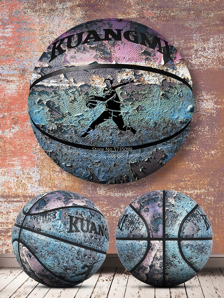 N. 7 street personalità fantasia heavy metal basket basket PU pelle outdoor indoor competizione allenamento pallacanestro