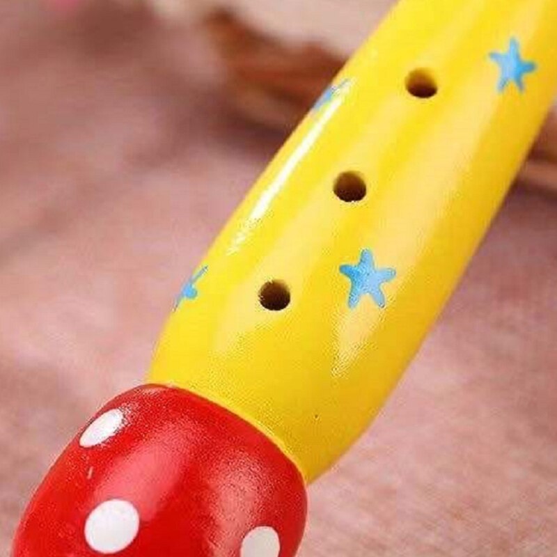 4 Stuks Childrens/Beginners Houten Cartoon Recorder. Een Grote Instrument Voor Kinderen Te Beginnen. T4MF