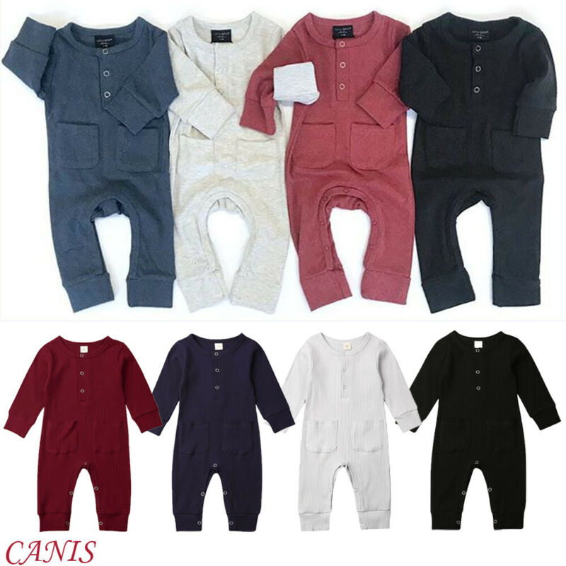 Herfst Winter Baby Kids Jongens Baby Lange Mouw Romper Jumpsuit Katoen Kleding Outfit Set 0-24M