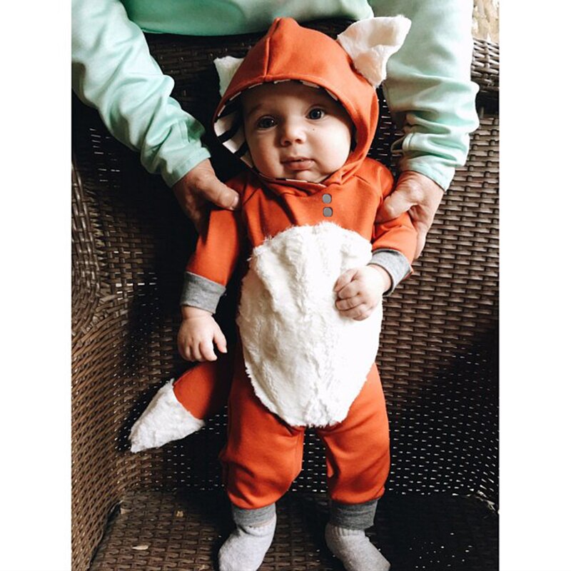 0-24M Peuter Baby Baby Kid Jongen Meisje 3D Dier Romper Leuke Party Jumpsuit Katoenen Kleding Herfst Winter grappige Outfit