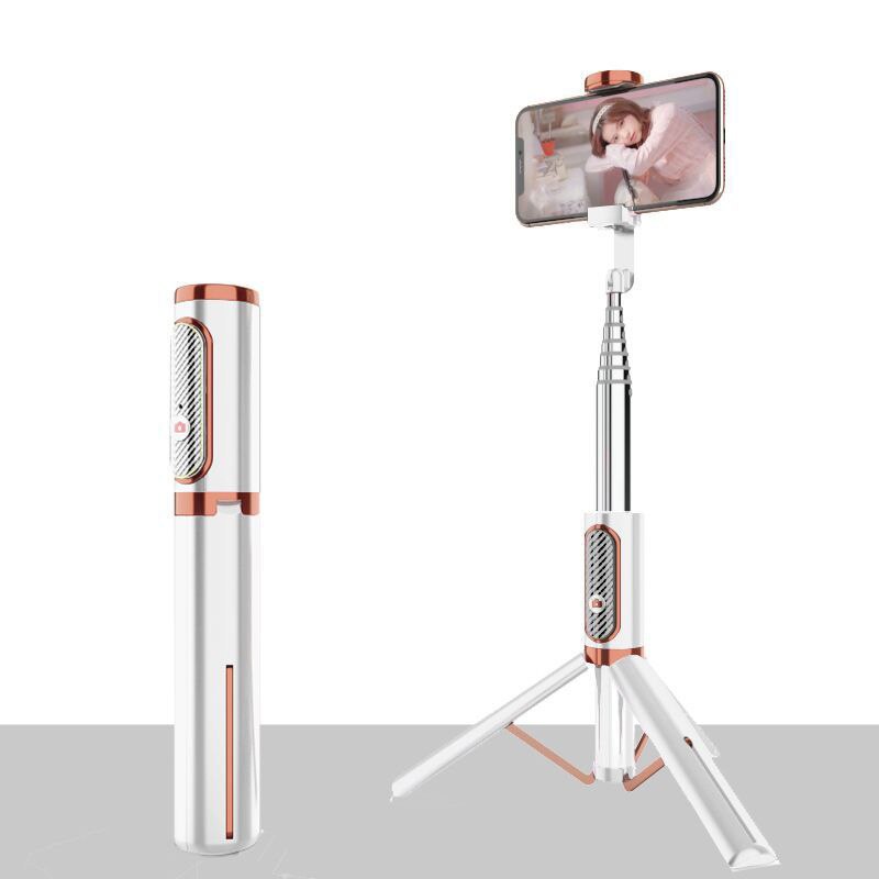 Treppiede Selfie Stick Live Vlog treppiede monopiede allungabile compatibile Bluetooth Selfie Stick per IPhone 12Pro Max Xiaomi Samsung