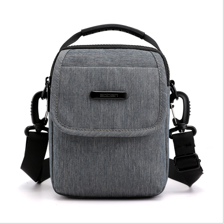 Men Canvas Outdoor Sport Sling Shoulder Small Bag Crossbody Chest Pack Handbags: Gray