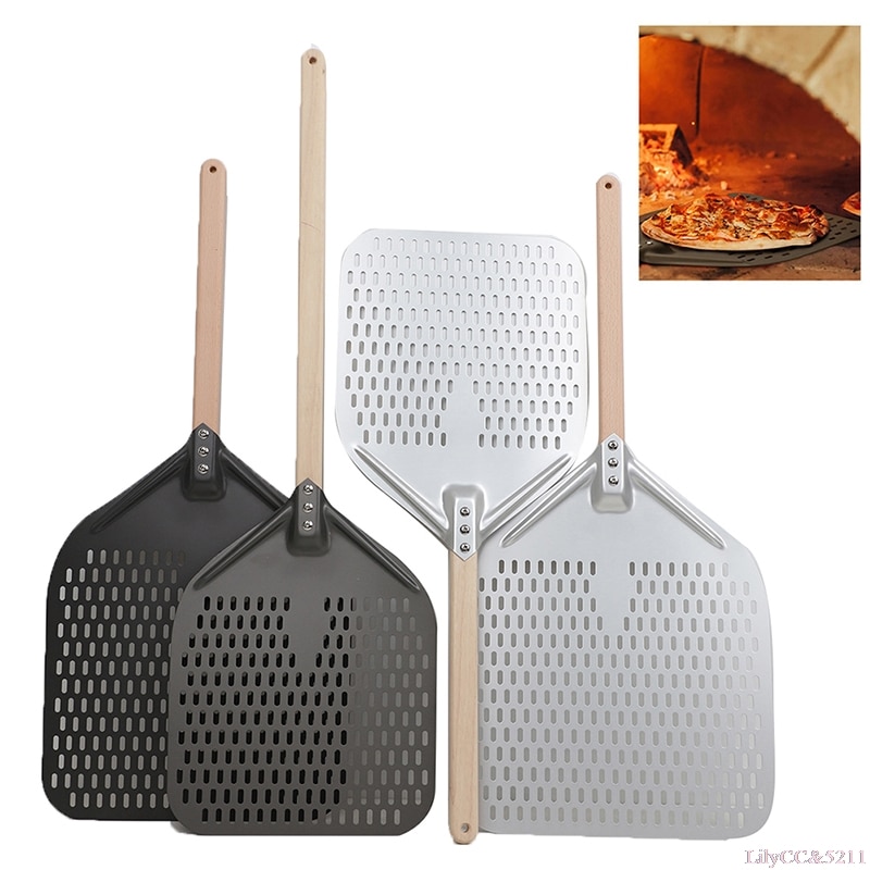 12/14 Inch Portable Oven Spatula Home Baking Pastry Tool Wooden Handle Pizza Spatula Pizza Shovel With Long Handle