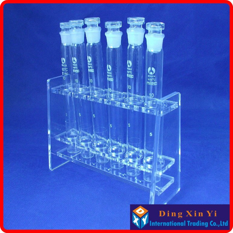 Lab 10mlx6 Organic glass colorimetric tube rack+6 pieces 10ml Glass colorimetric tube