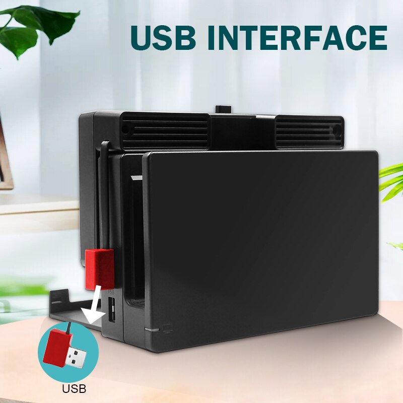 USB ventilador de refrigeración nintendo switch Dual disipador de calor soporte pared nintendo switch enfriador consola ventilador usb con interruptor de enfriamiento Base para NS accesorios de interruptor